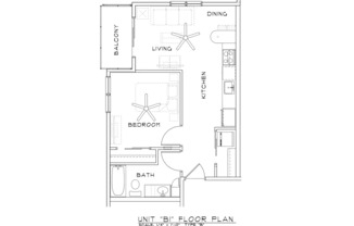 1 bed, 1 bath, 570 sqft, $1,480, Unit 301