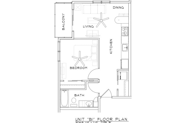 1 bed, 1 bath, 570 sqft, $1,480, Unit 301