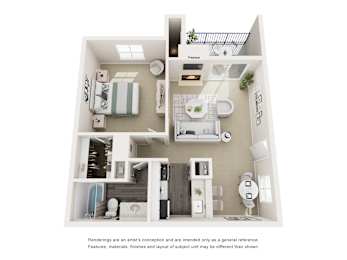 1 bed, 1 bath, 678 sqft, $1,112