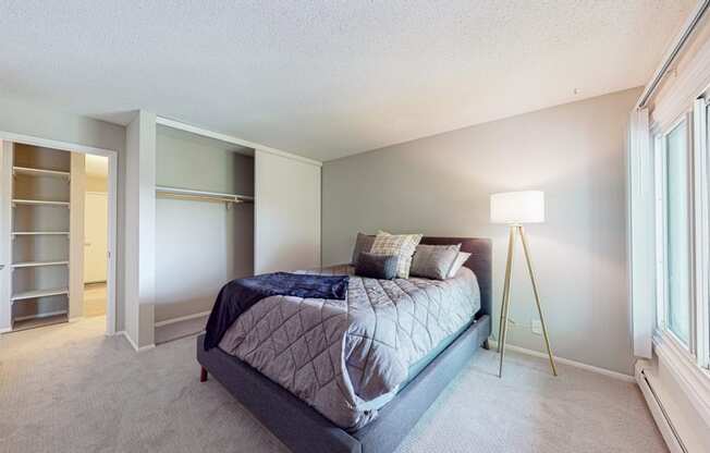 Beautiful Bright Bedroom With Wide Windows at The Tarnhill, Bloomington, MN