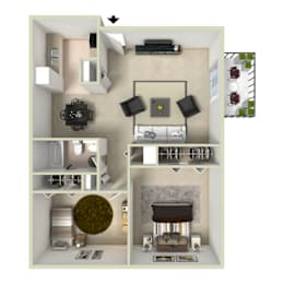 2 beds, 1 bath, 794 sqft, $1,325