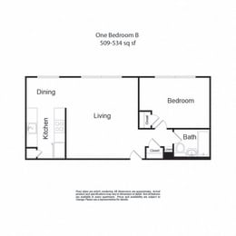 1 bed, 1 bath, 509 sqft, $1,691