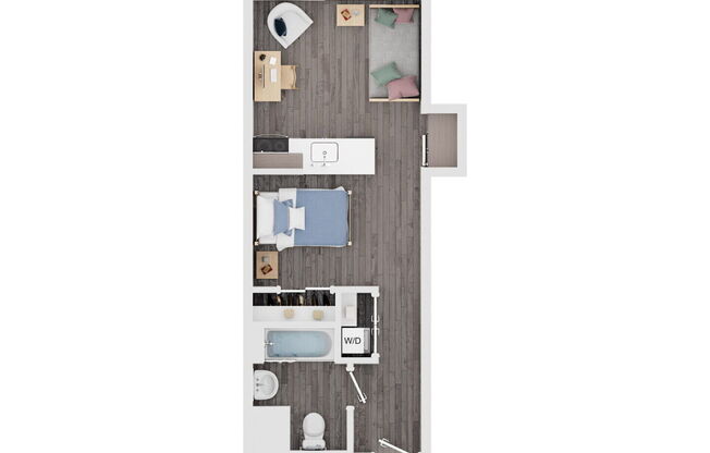Studio, 1 bath, 425 sqft, $2,399