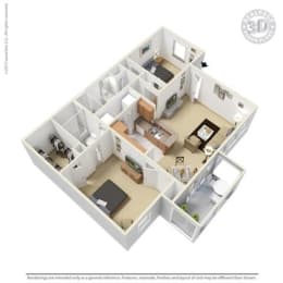Chelsea 3D Floor Plan at The Adelaide, Orlando, Florida