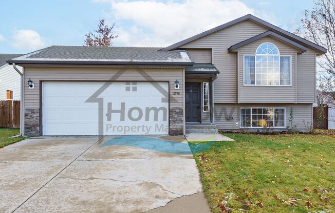 4-Bedroom 2-Bathroom Home with Attached 2-Car Garage Available in Coeur d'Alene!