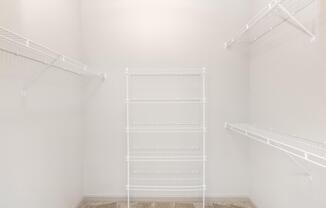 a room with white walls