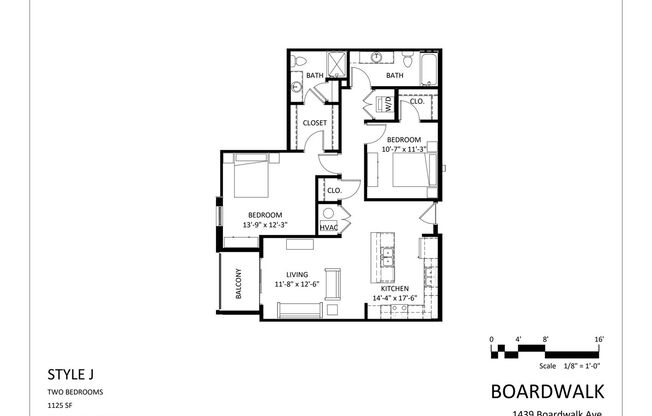 2 beds, 2 baths, 1,125 sqft, $1,745, Unit 314