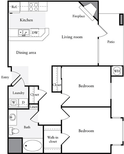 2 beds, 1 bath, 939 sqft, $3,951, Unit 1217