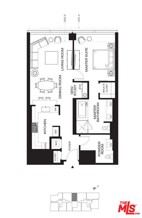 1 bed, 1.5 baths, 1,020 sqft, $5,500, Unit 31F