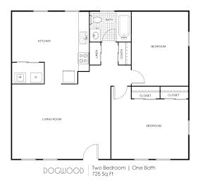 2 beds, 1 bath, 725 sqft, $1,117