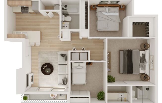 3 beds, 2 baths, 1,100 sqft, $2,125, Unit 3883-204