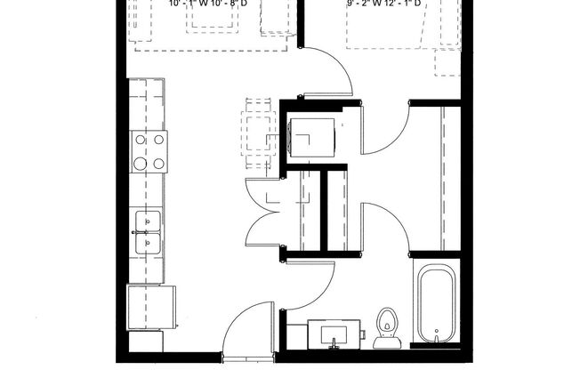 1 bed, 1 bath, 509 sqft, $1,190, Unit 308