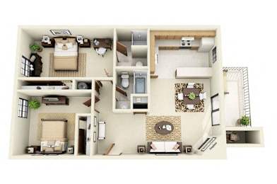 2 beds, 2 baths, 1,000 sqft, $1,347