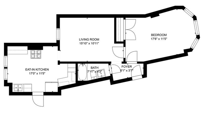 1 bed, 1 bath, 650 sqft, $2,700, Unit 4