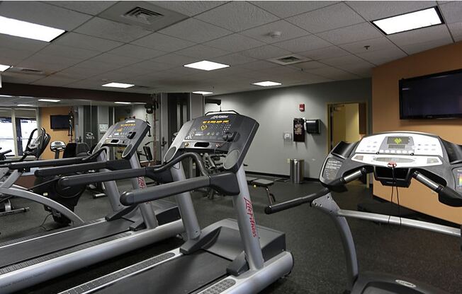 The fitness center is open 24 hrs/day |Residences at Manchester Place