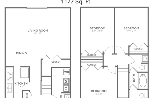 3 beds, 2.5 baths, 1,177 sqft, $1,475, Unit 3244
