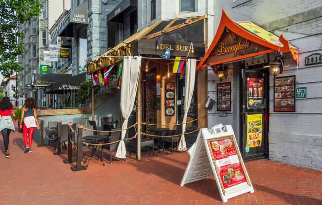 Dining options are plentiful throughout Dupont Circle.