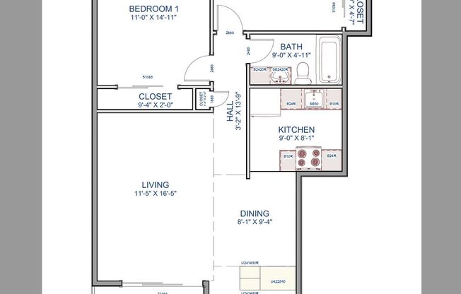 2 beds, 1 bath, 890 sqft, $1,225, Unit 420 Catherine #7