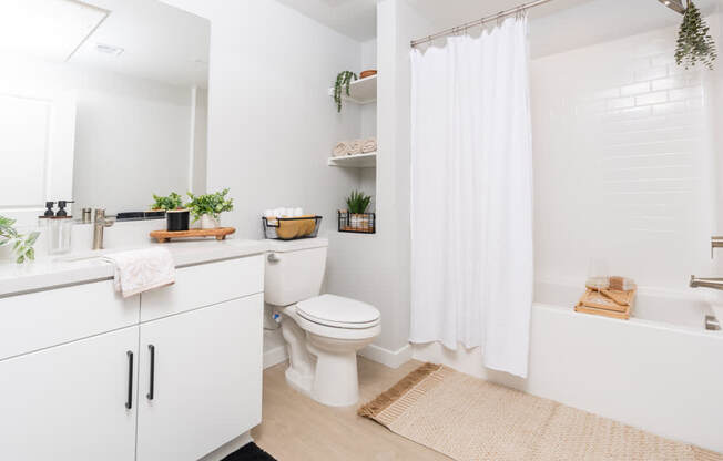 Bathroom with sink, toilet and bathtub
