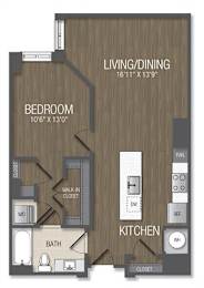 1 bed, 1 bath, 827 sqft, $2,176