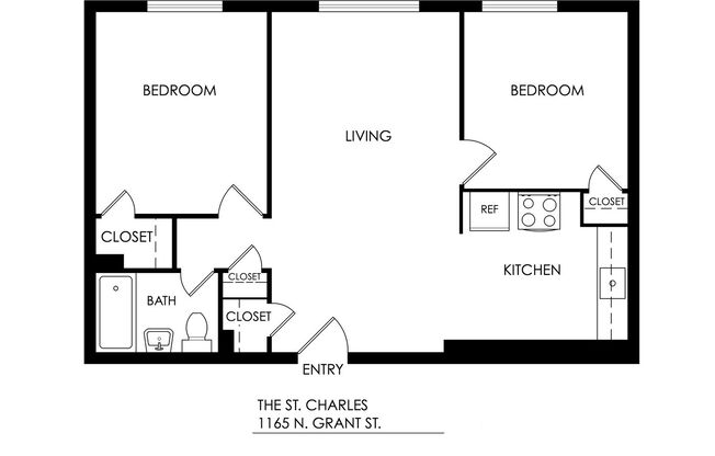 2 beds, 1 bath, 670 sqft, $1,500, Unit 305