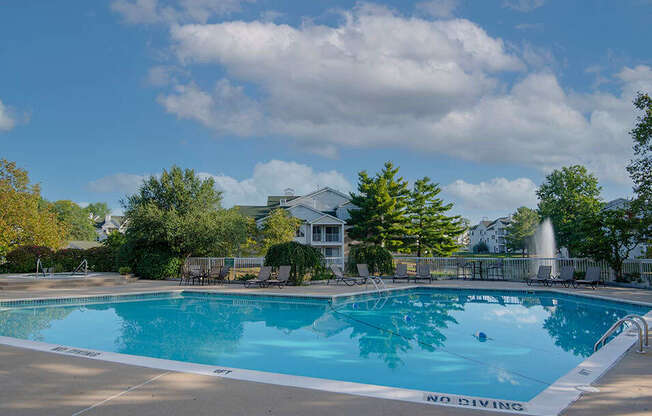 pool at apartment community