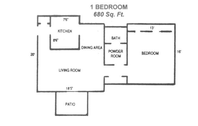 1 bed, 1 bath, 680 sqft, $1,039, Unit 7924 - 6