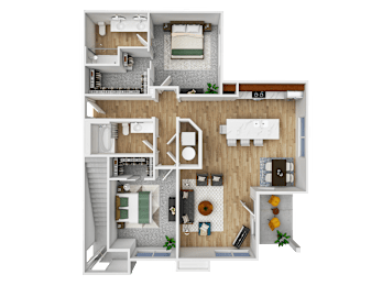 2 beds, 2 baths, 1,171 sqft, $1,952