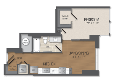 1 bed, 1 bath, 600 sqft, $2,265