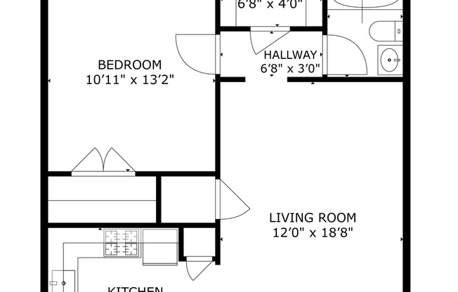 1 bed, 1 bath, 600 sqft, $995, Unit C8