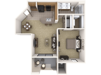 1 bed, 1 bath, 876 sqft, $1,930