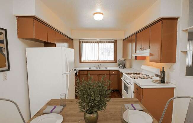 apartment kitchen with cabinet space