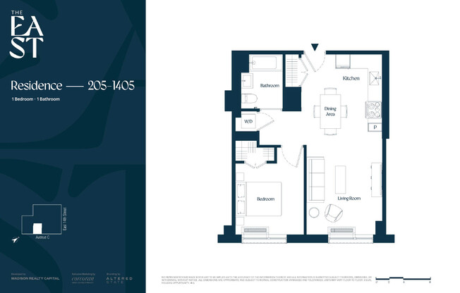1 bed, 1 bath, $5,295, Unit 1205