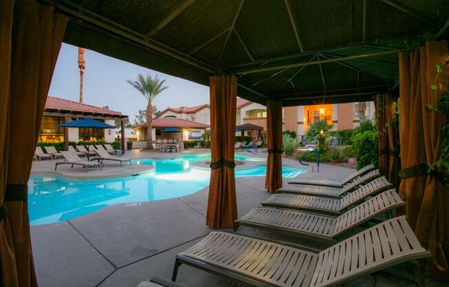 Poolside Cabana at Apartments in Nevada