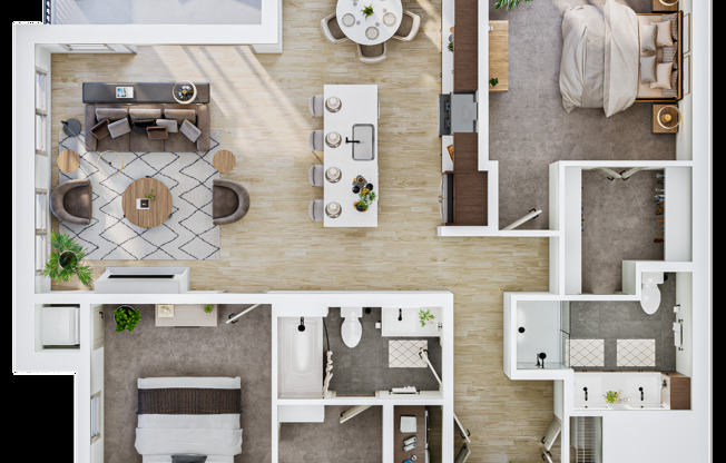 2 beds, 2 baths, 1,398 sqft, $3,195, Unit 205