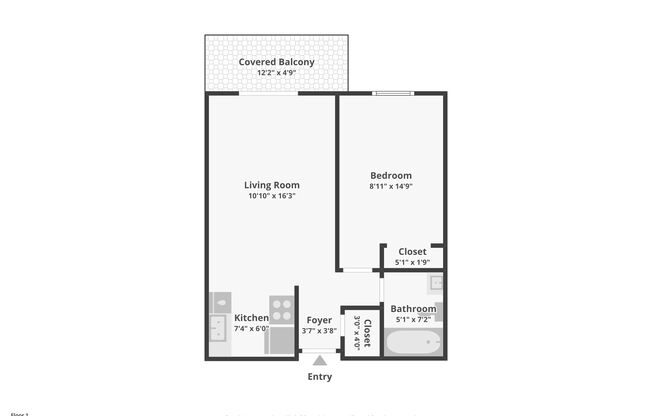 1 bed, 1 bath, 545 sqft, $925, Unit Unit 25