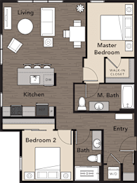 2 beds, 2 baths, 954 sqft, $2,685