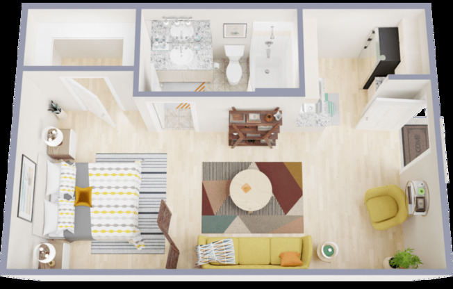 Studio, 1 bath, 411 sqft, $1,095