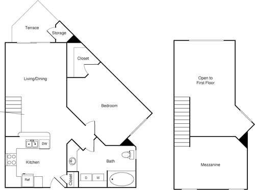 1 bed, 1 bath, 914 sqft, $3,143, Unit 1414
