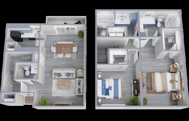 2 beds, 2 baths, 1,238 sqft, $1,599