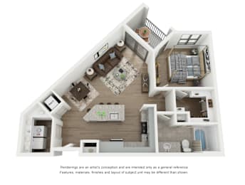 1 bed, 1 bath, 790 sqft, $1,404