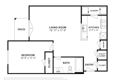 1 bed, 1 bath, 748 sqft, $1,297