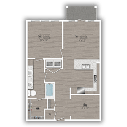 1 bed, 1 bath, 802 sqft, $1,840