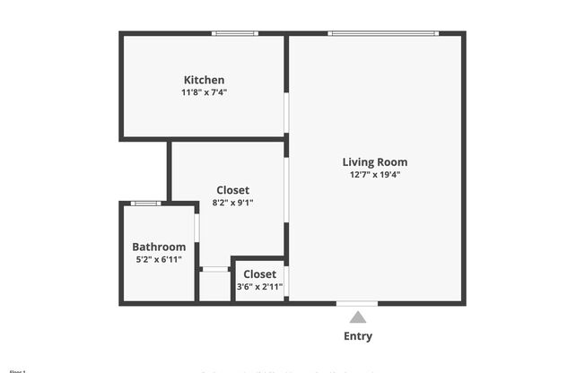 Studio, 1 bath, $1,195, Unit 104