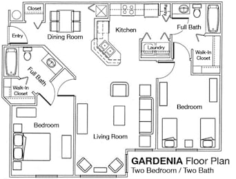 2 beds, 2 baths, 1,034 sqft, $1,325