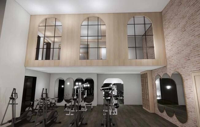 Get your heart pumping in Modera University Park’s two-level, club-quality fitness studio open 24/7.