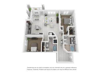 2 beds, 2 baths, 1,196 sqft, $3,928