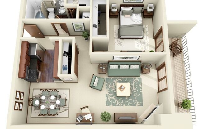 1 bed, 1 bath, 768 sqft, $1,395, Unit 3900224-R