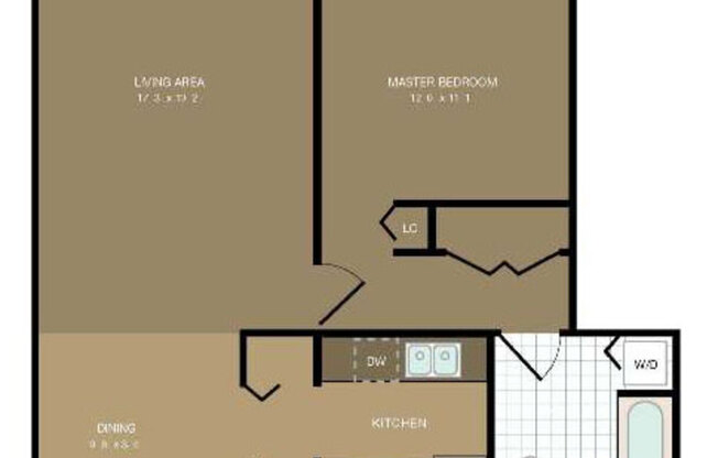 1 bed, 1 bath, 770 sqft, $2,760