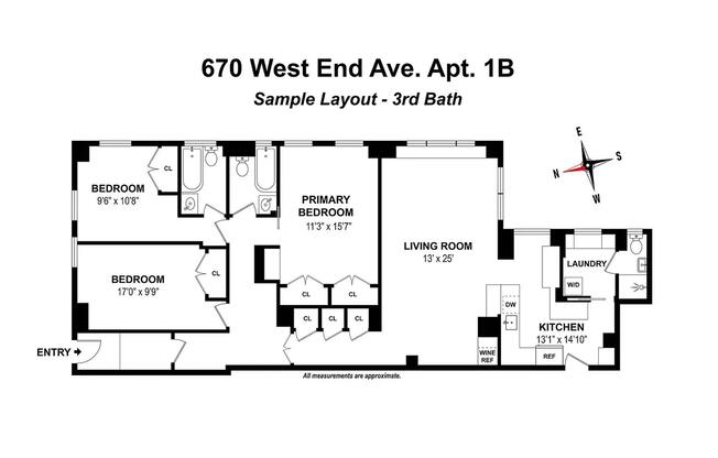 3 beds, 2 baths, $7,000, Unit LOFT1B